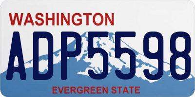 WA license plate ADP5598