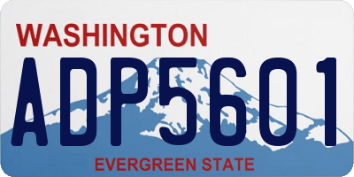 WA license plate ADP5601