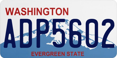 WA license plate ADP5602