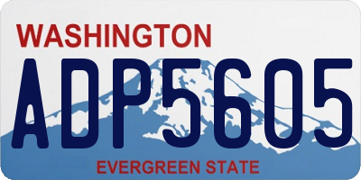 WA license plate ADP5605