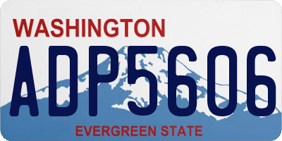 WA license plate ADP5606