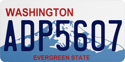 WA license plate ADP5607