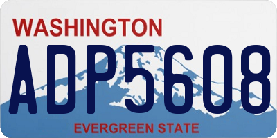 WA license plate ADP5608