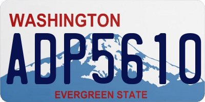 WA license plate ADP5610