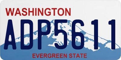 WA license plate ADP5611
