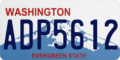 WA license plate ADP5612