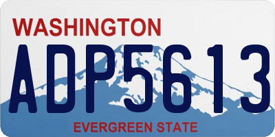 WA license plate ADP5613