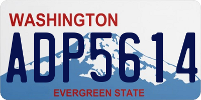 WA license plate ADP5614