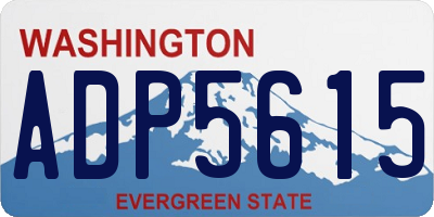 WA license plate ADP5615