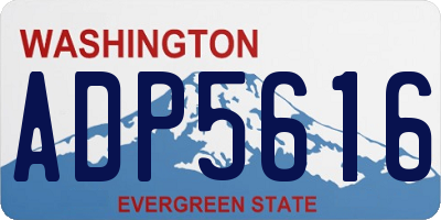 WA license plate ADP5616