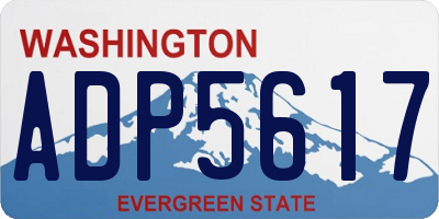 WA license plate ADP5617