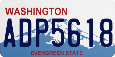 WA license plate ADP5618