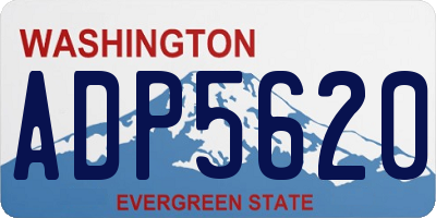 WA license plate ADP5620