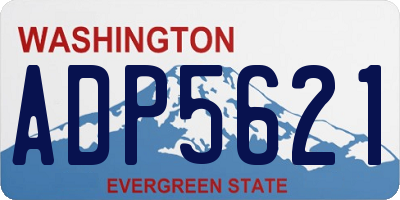 WA license plate ADP5621