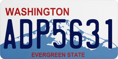 WA license plate ADP5631