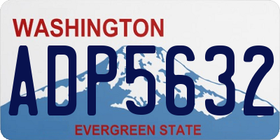 WA license plate ADP5632