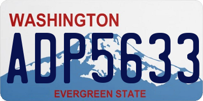 WA license plate ADP5633