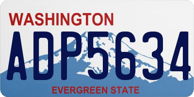 WA license plate ADP5634