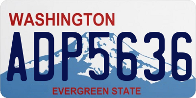 WA license plate ADP5636
