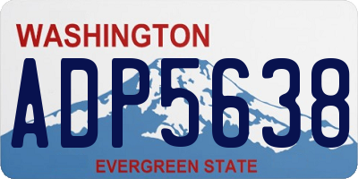 WA license plate ADP5638