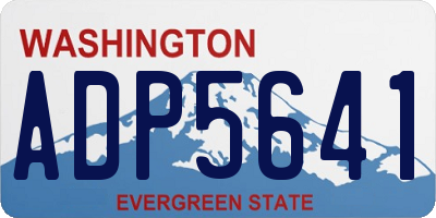 WA license plate ADP5641