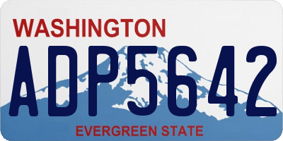 WA license plate ADP5642