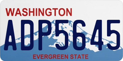WA license plate ADP5645