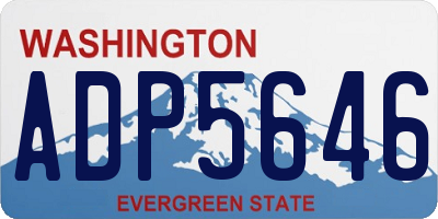 WA license plate ADP5646