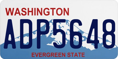 WA license plate ADP5648