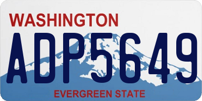 WA license plate ADP5649