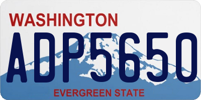 WA license plate ADP5650