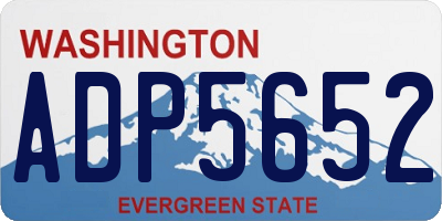 WA license plate ADP5652
