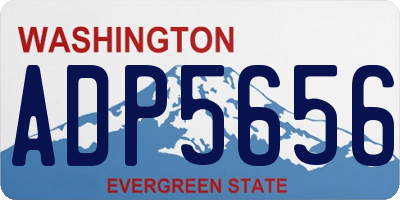 WA license plate ADP5656