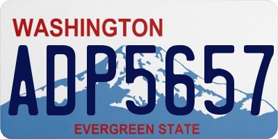 WA license plate ADP5657