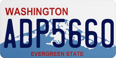 WA license plate ADP5660