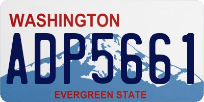 WA license plate ADP5661