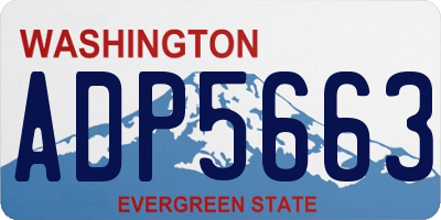 WA license plate ADP5663