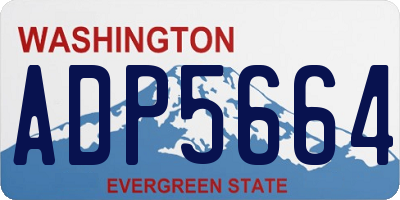 WA license plate ADP5664