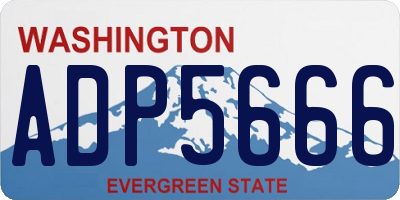 WA license plate ADP5666