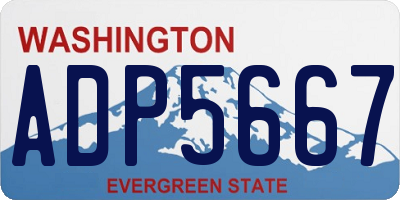 WA license plate ADP5667