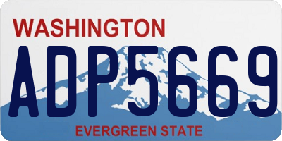 WA license plate ADP5669
