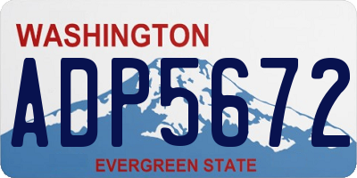 WA license plate ADP5672