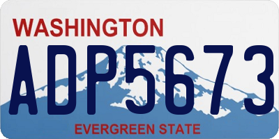 WA license plate ADP5673