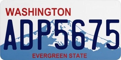 WA license plate ADP5675