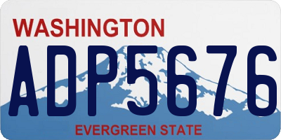 WA license plate ADP5676