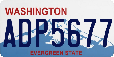 WA license plate ADP5677