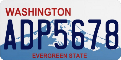 WA license plate ADP5678