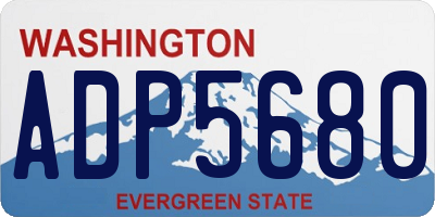 WA license plate ADP5680