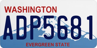 WA license plate ADP5681