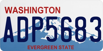 WA license plate ADP5683